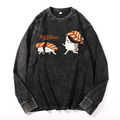 Sushi Vintage Cotton Wash Crewneck Long-Sleeve T-Shirt