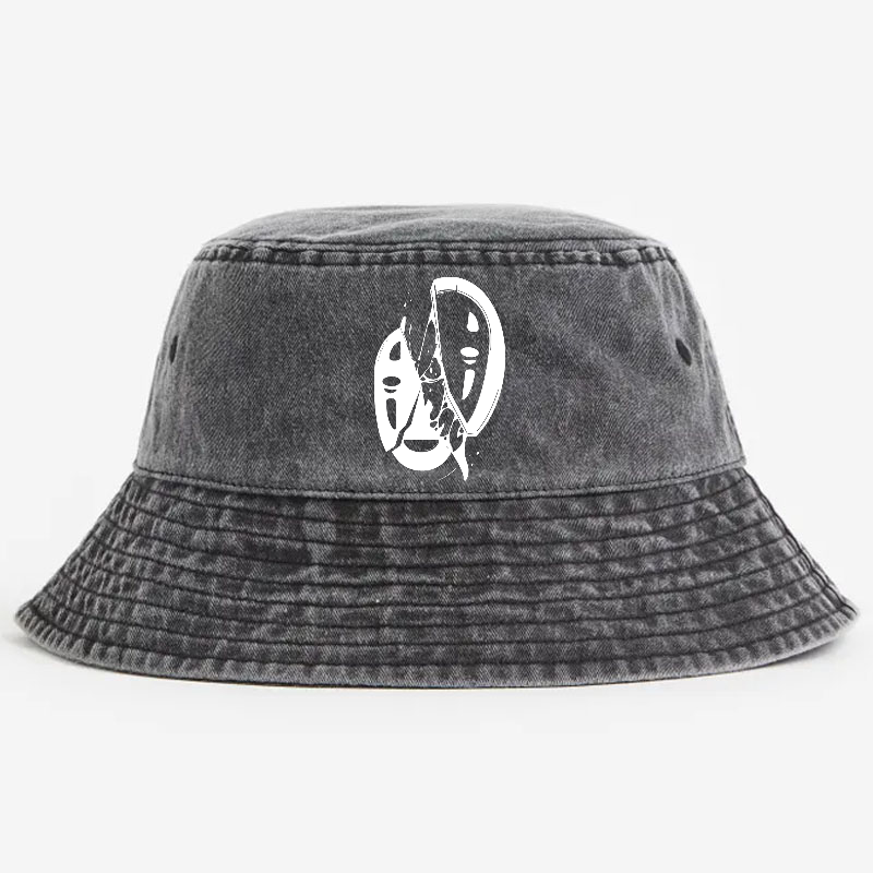 Ghibli No Face Kaonashi Vintage 100% Cotton Bucket Hat