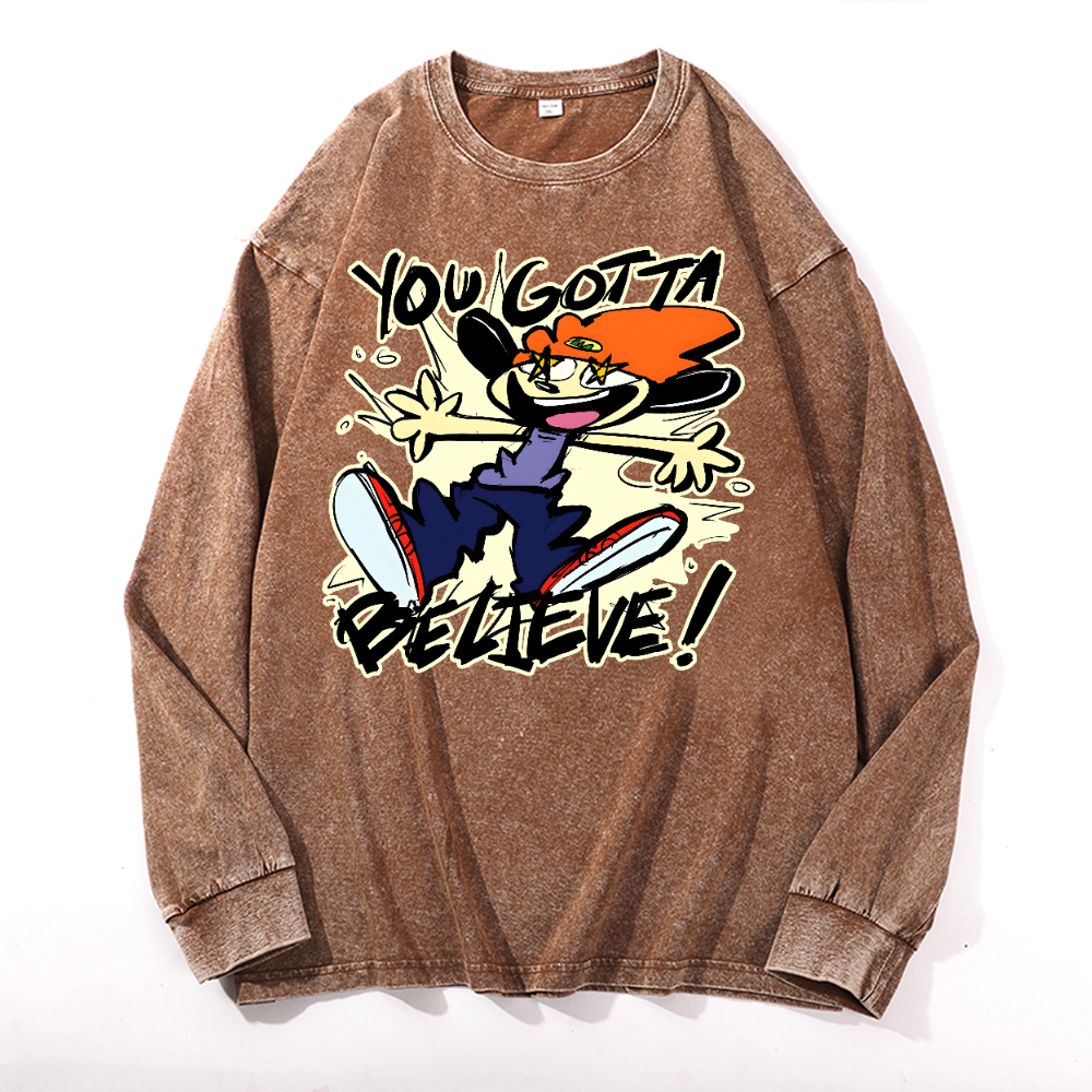 PaRappa the Rapper Vintage Cotton Wash Long-sleeve T-shirt