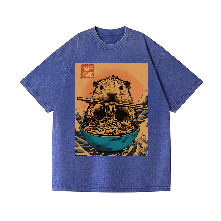 Guinea Pig Ramen Vintage Wash Japanese Design T-Shirt