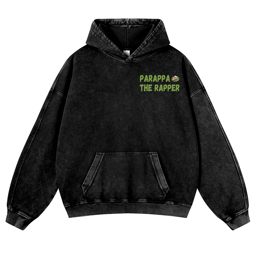 PaRappa the Rapper Vintage Washed Cotton Back Art Hoodie