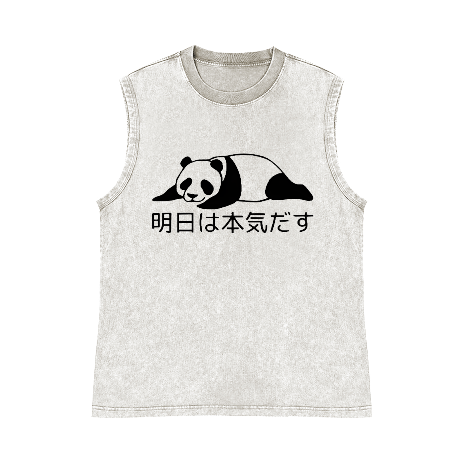 Pure Cotton Wash-Dyed Sleeveless Tank Top