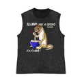 Gecko Pure Cotton Wash-Dyed Sleeveless Tank Top