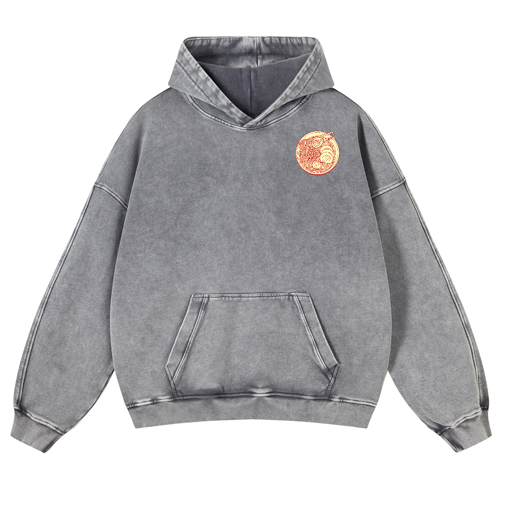 Ramen Vintage Washed Cotton Back Art Hoodie