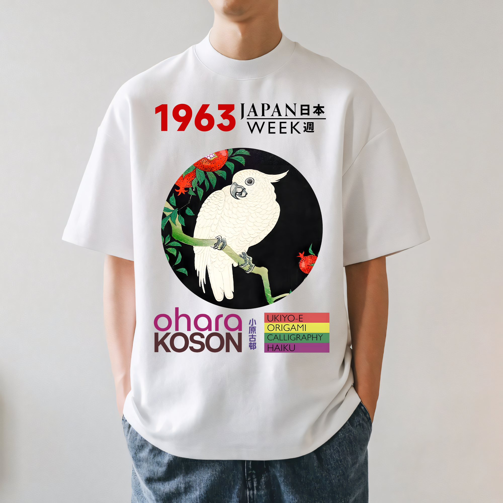 Parrot Ukiyoe Japanese Style Classic Tee