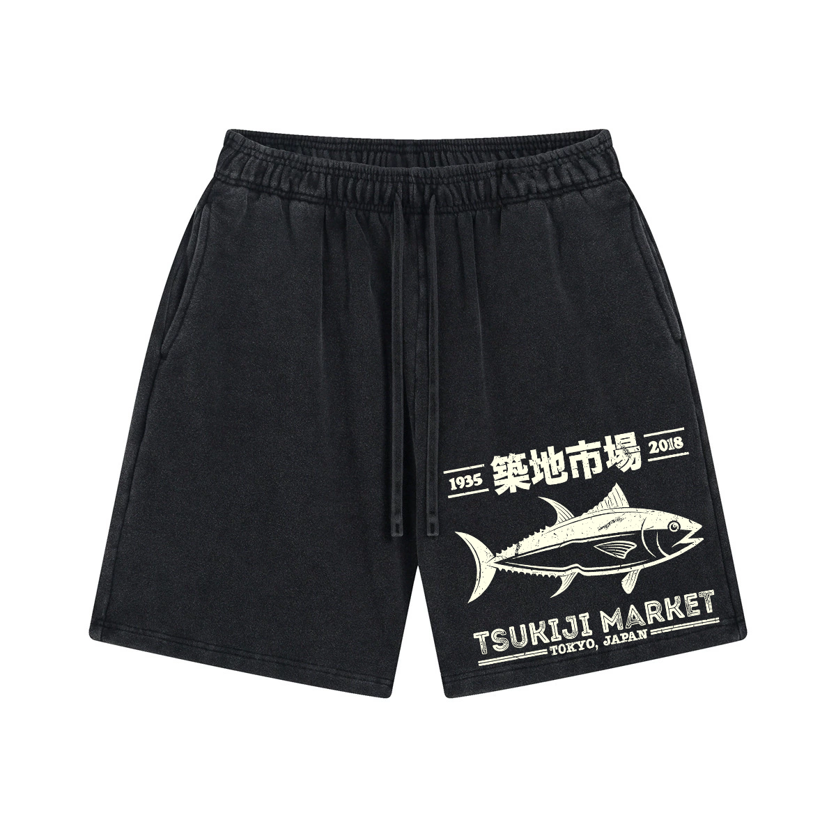 Fish Vintage Pure Thick Cotton Shorts