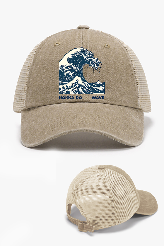 Hokkaido Wave Vintage Cotton Breathable Hat