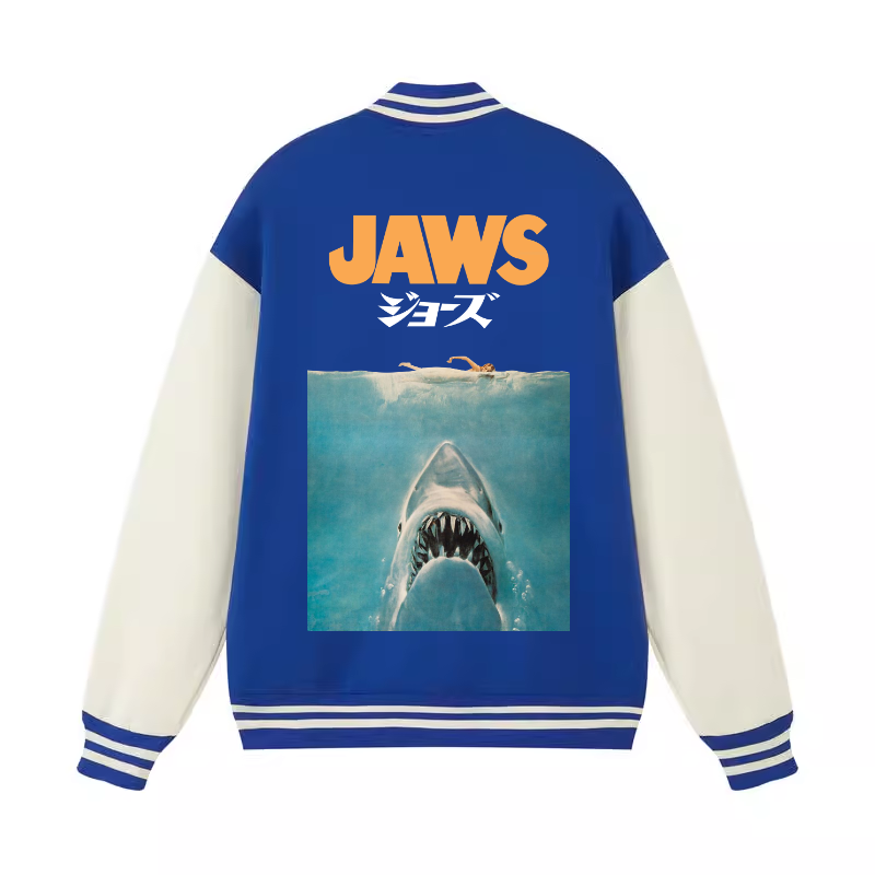 Jaws Shark Vintage Cotton Varsity Jacket