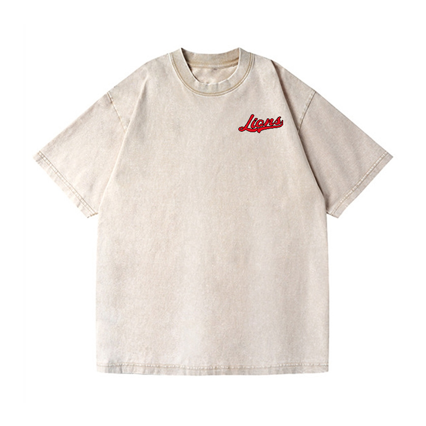 Saitama Seibu Lions Vintage Wash Japanese Design Back Art T-Shirt