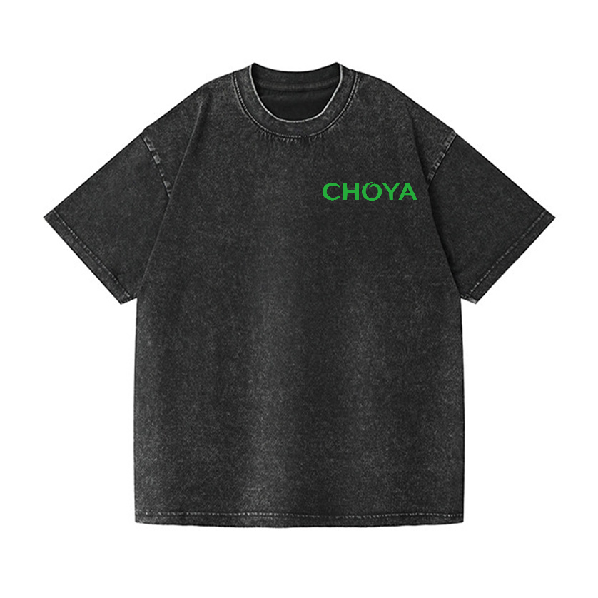 Choya Vintage Wash Japanese Design Back Art T-Shirt