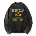 Osaka Vintage Cotton Wash Crewneck Long-Sleeve T-Shirt