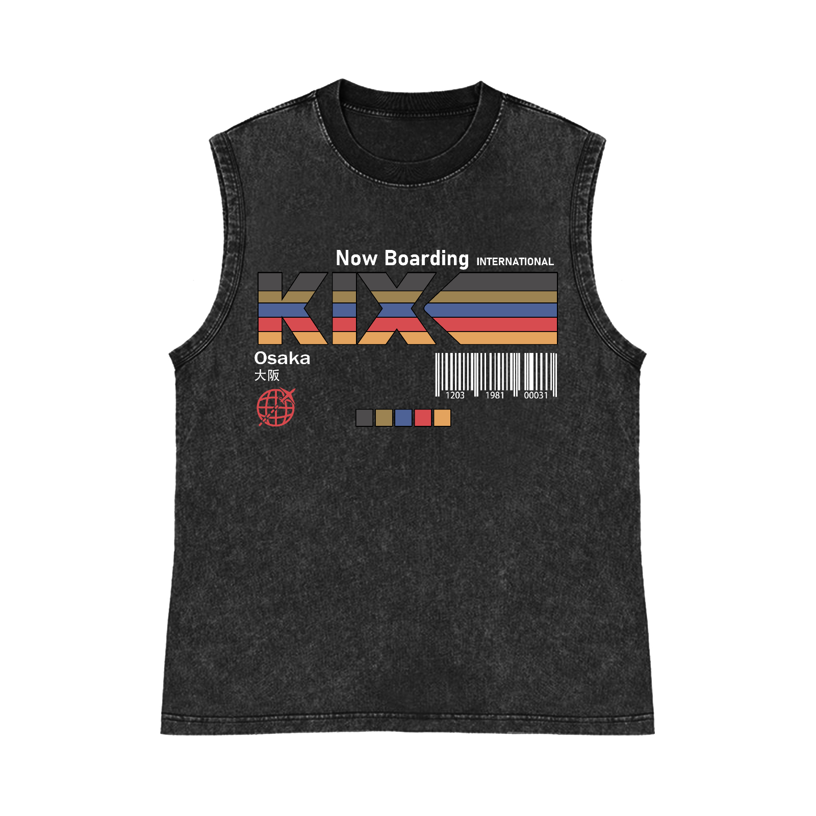 Kansai Pure Cotton Wash-Dyed Sleeveless Tank Top