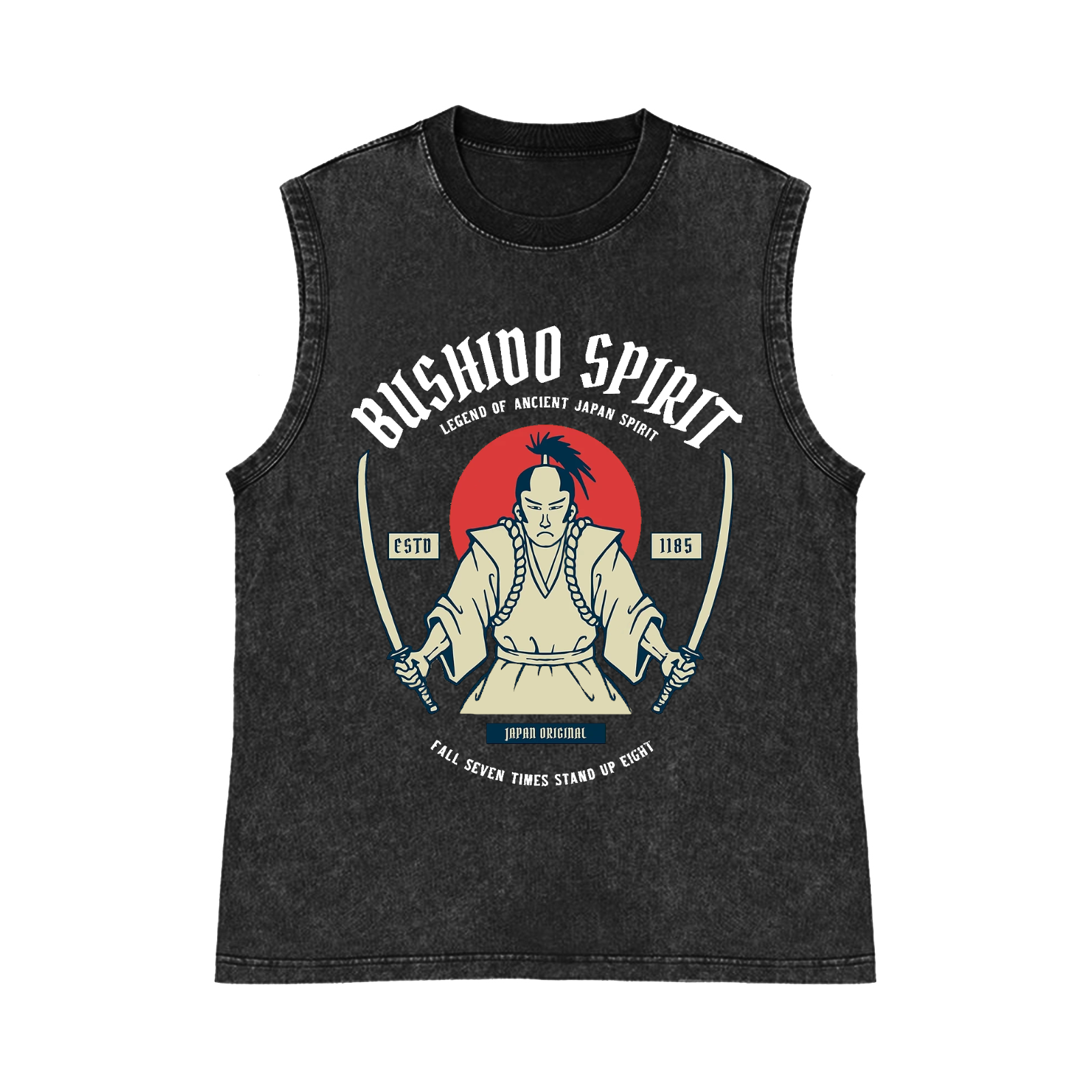 Pure Cotton Wash-Dyed Sleeveless Tank Top