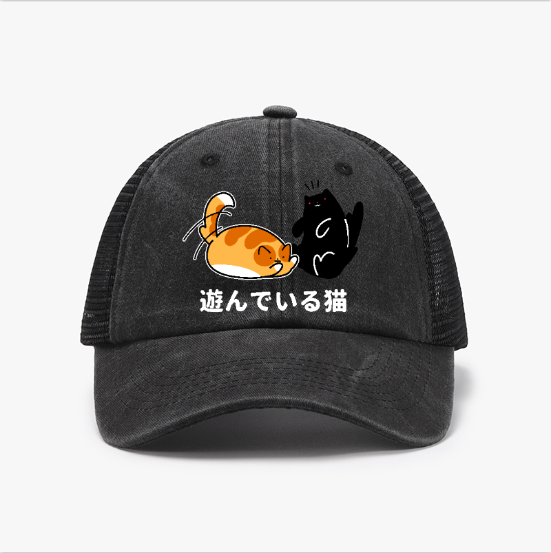 Cat Vintage Cotton Breathable Hat