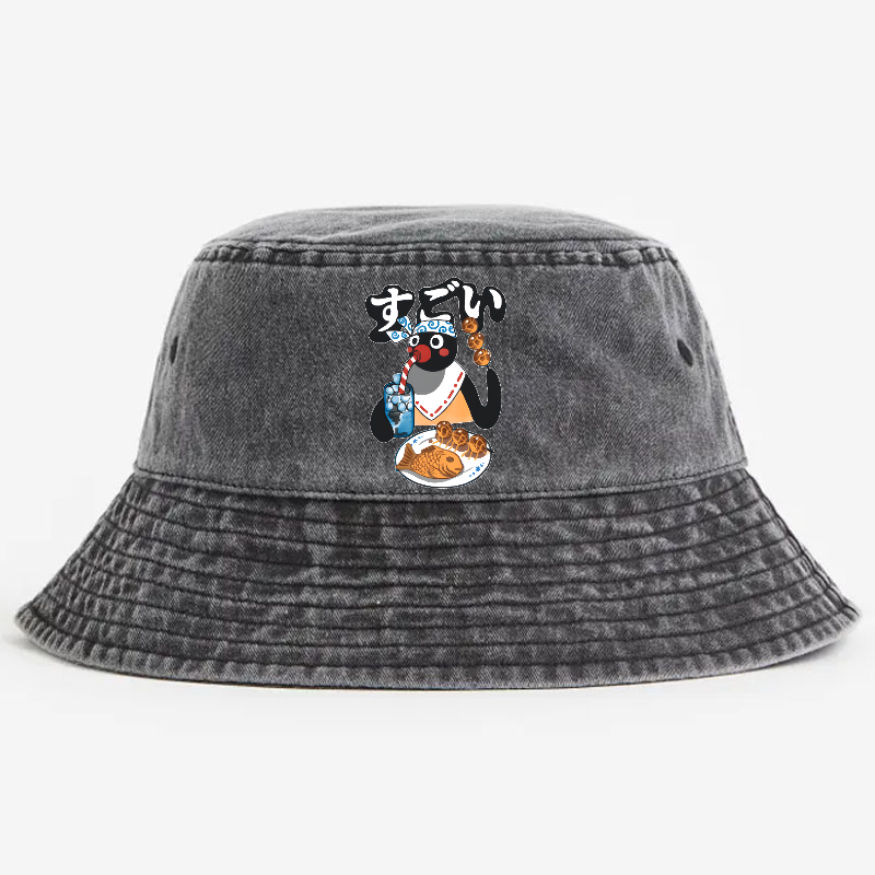 Takoyaki Vintage 100% Cotton Bucket Hat