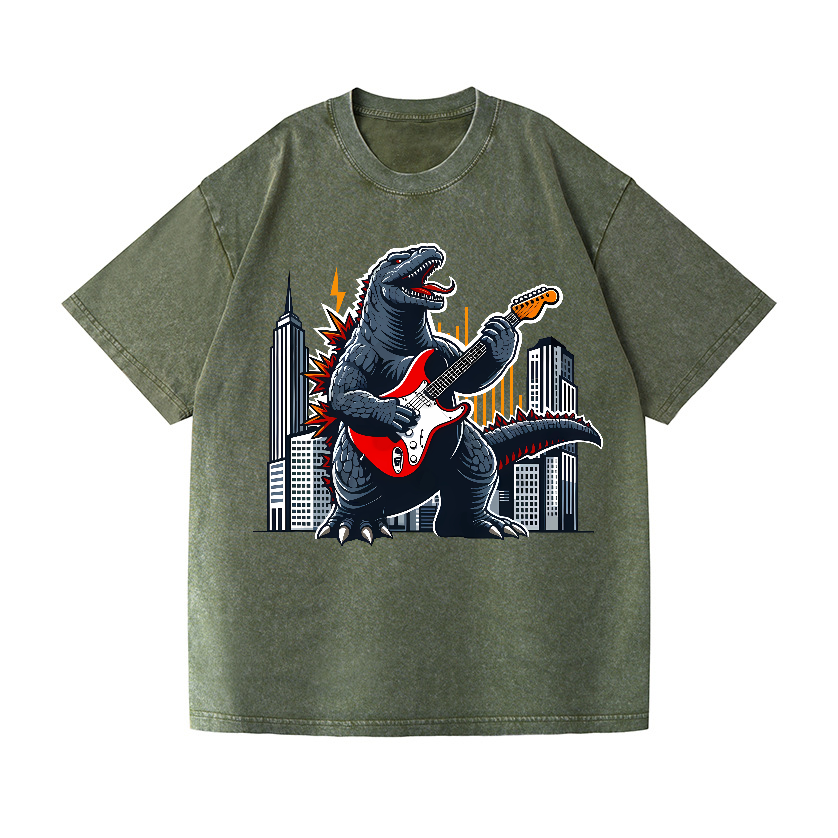 Rock Kaiju Vintage Wash Japanese Design T-Shirt