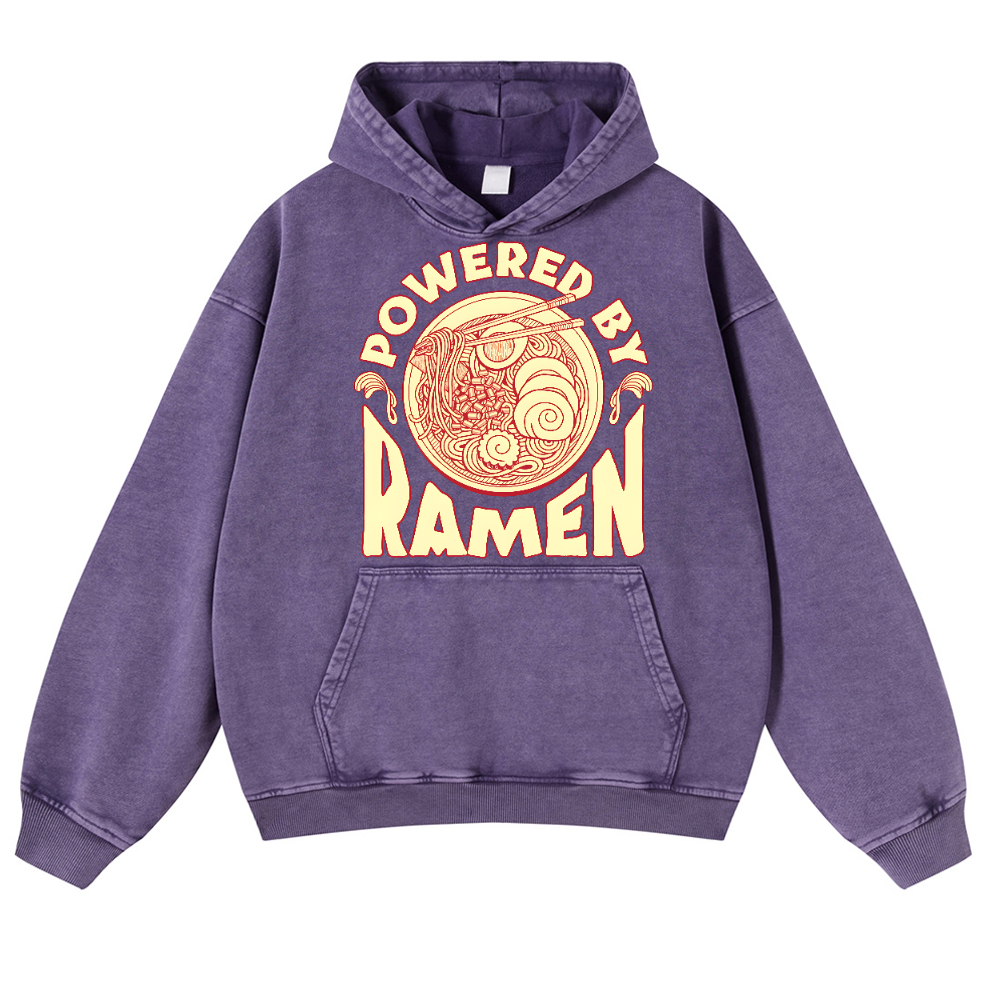 Ramen Vintage Washed Thick Cotton Hoodie