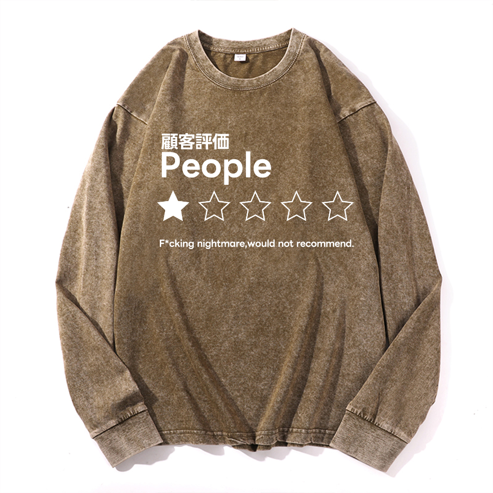 People Vintage Cotton Wash Long-sleeve T-shirt