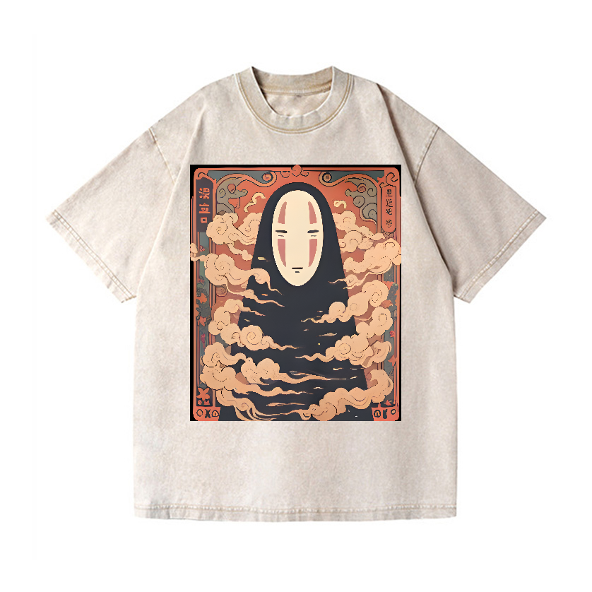 Ghibli No Face Kaonashi Vintage Wash Japanese Design T-Shirt