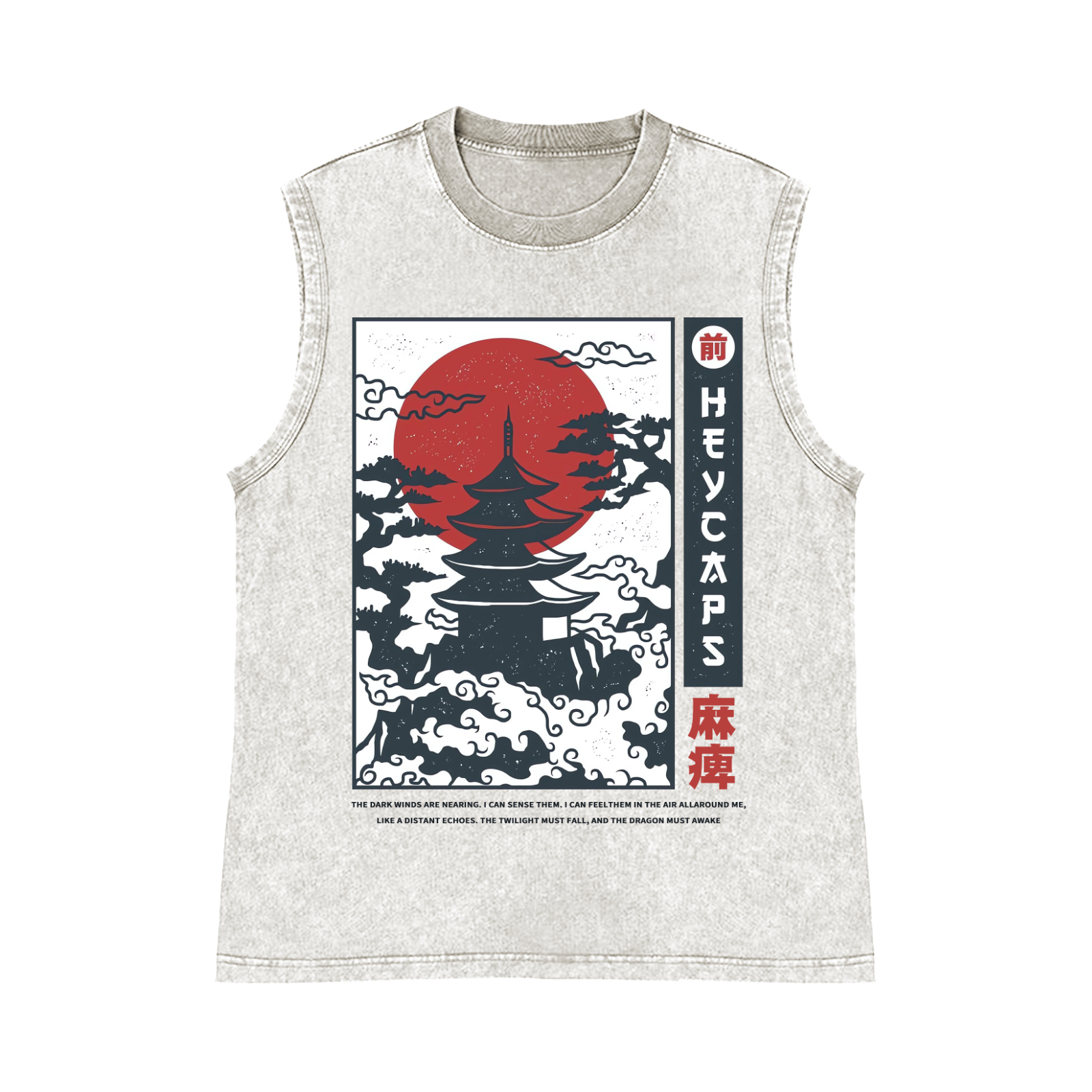 Pure Cotton Wash-Dyed Sleeveless Tank Top