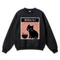 Cat Raman Vintage Cotton Blend Crewneck Sweatshirt