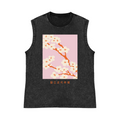 Flowers Pure Cotton Wash-Dyed Sleeveless Tank Top
