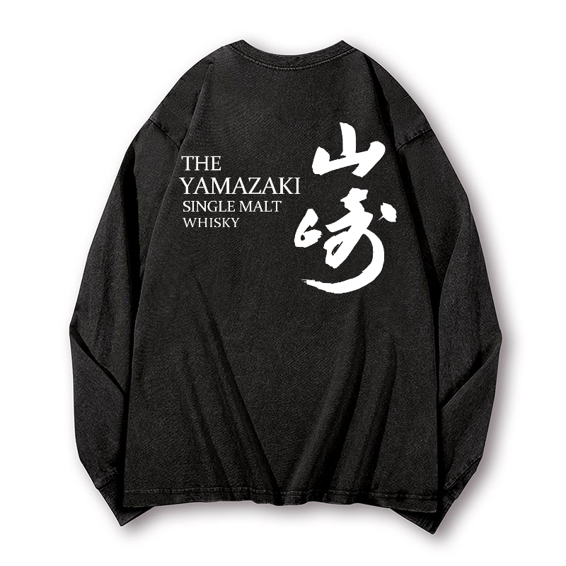 Yamazaki Vintage Washed Cotton Back Art Long-sleeve T-shirt