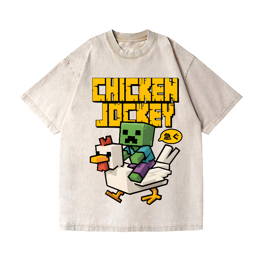 Chicken Jockey Vintage Wash Japanese Design T-Shirt