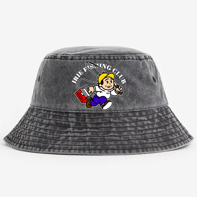 IFC Fishing Club Vintage 100% Cotton Bucket Hat