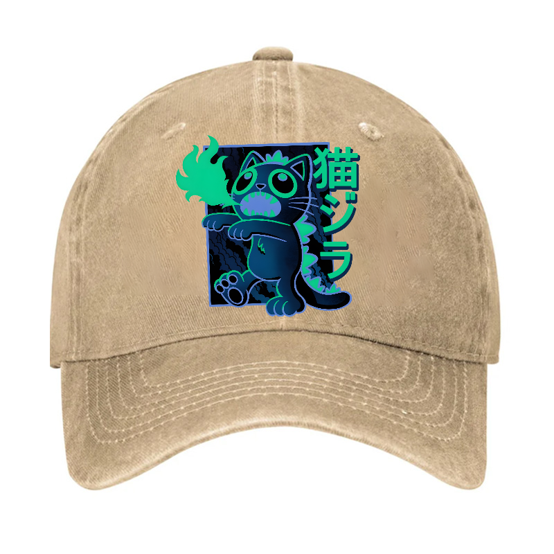 Cat Kaiju  Vintage Cotton Cap