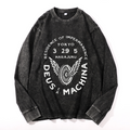 Vintage Cotton Wash Crewneck Long-Sleeve T-Shirt