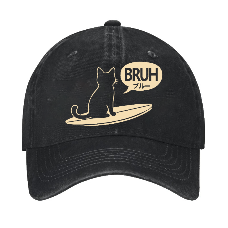 Great Wave Cat Vintage Cotton Cap