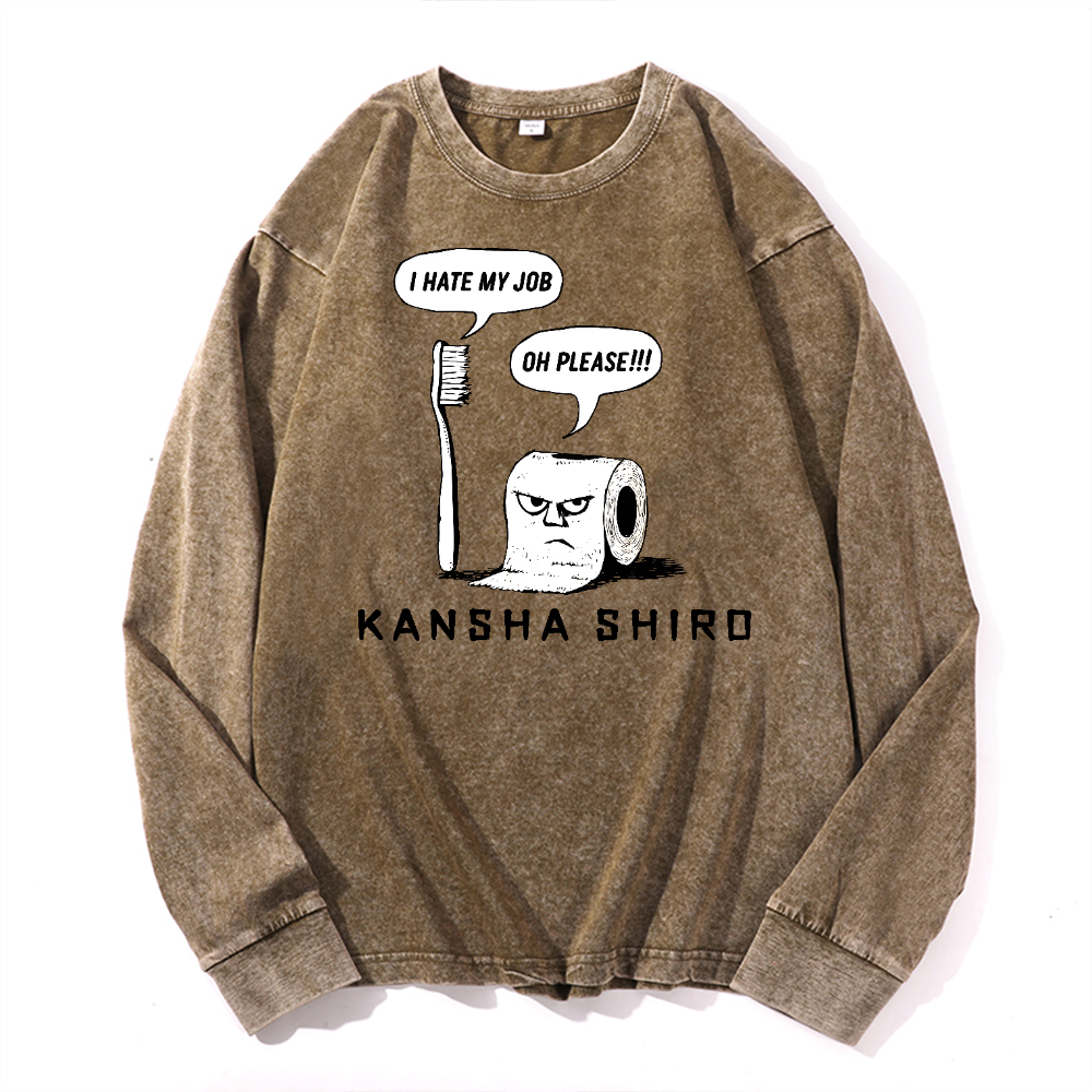 Always Be Thankful Vintage Cotton Wash Long-sleeve T-shirt