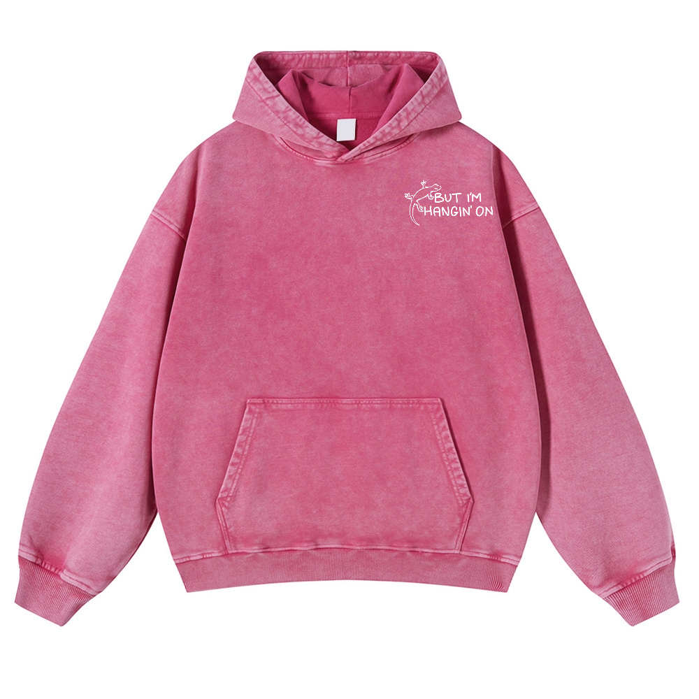 Gecko Vintage Washed Cotton Back Art Hoodie