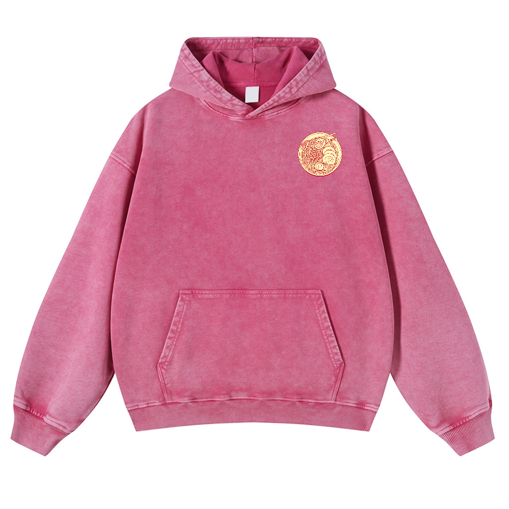 Ramen Vintage Washed Cotton Back Art Hoodie