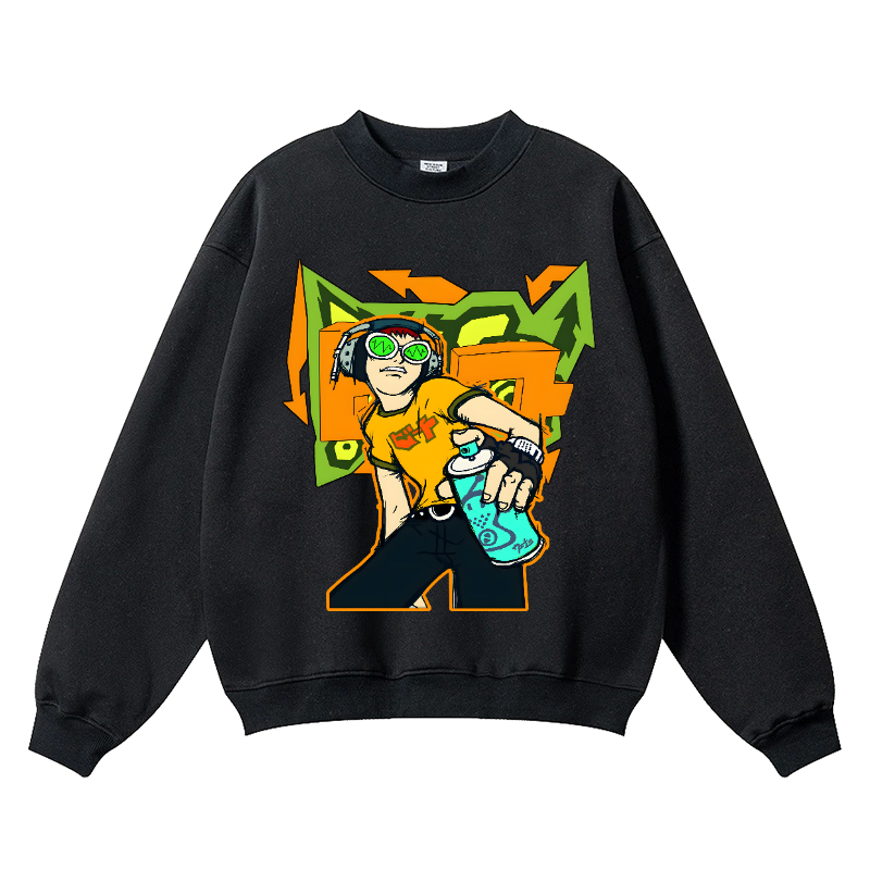 Jet Set Radio Vintage Cotton Blend Crewneck Sweatshirt