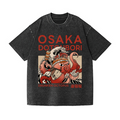 Osaka Dotonbori Drunken Octopus  Vintage Wash Japanese Design T-Shirt