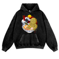 Ramen Mummy Vintage Washed Thick Cotton Hoodie
