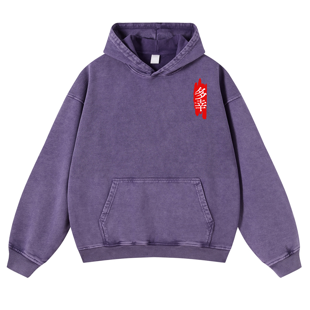 Octopus Vintage Washed Cotton Back Art Hoodie