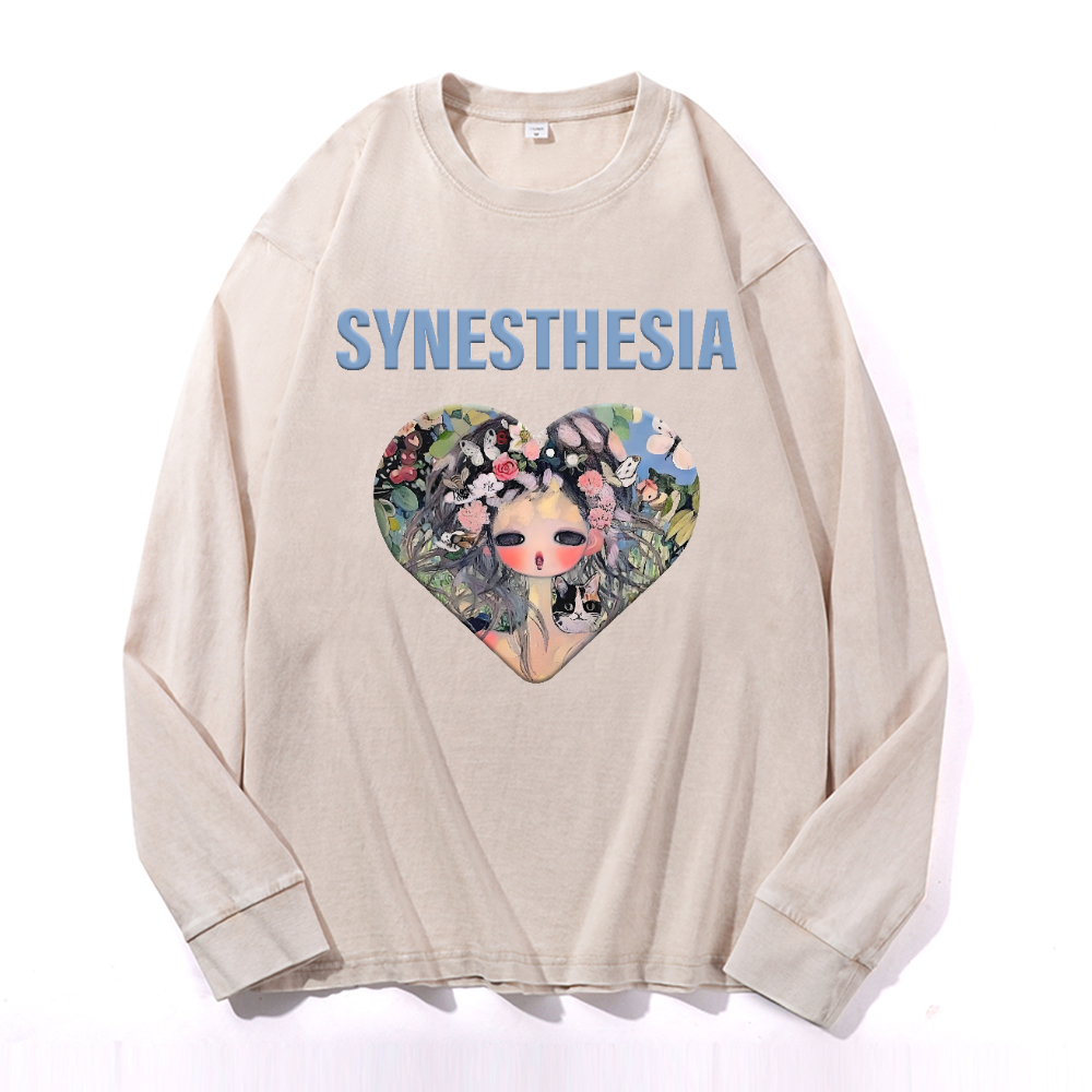 Aya Takano Vintage Cotton Wash Long-sleeve T-shirt