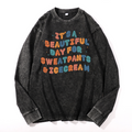 It's A Beautiful Vintage Cotton Wash Long-sleeve T-shirt