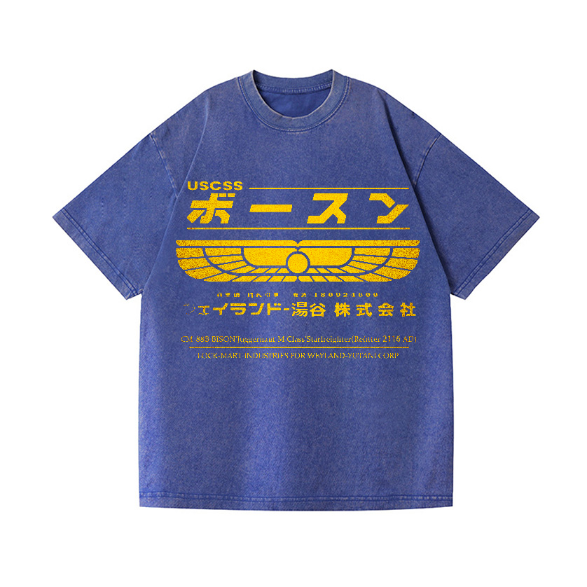 Weyland Yutani  Vintage Wash Japanese Design T-Shirt