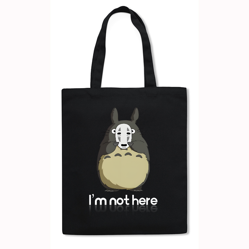 Ghibli Totoro No Face kaonashi Japanese Style Canvas Tote Bag