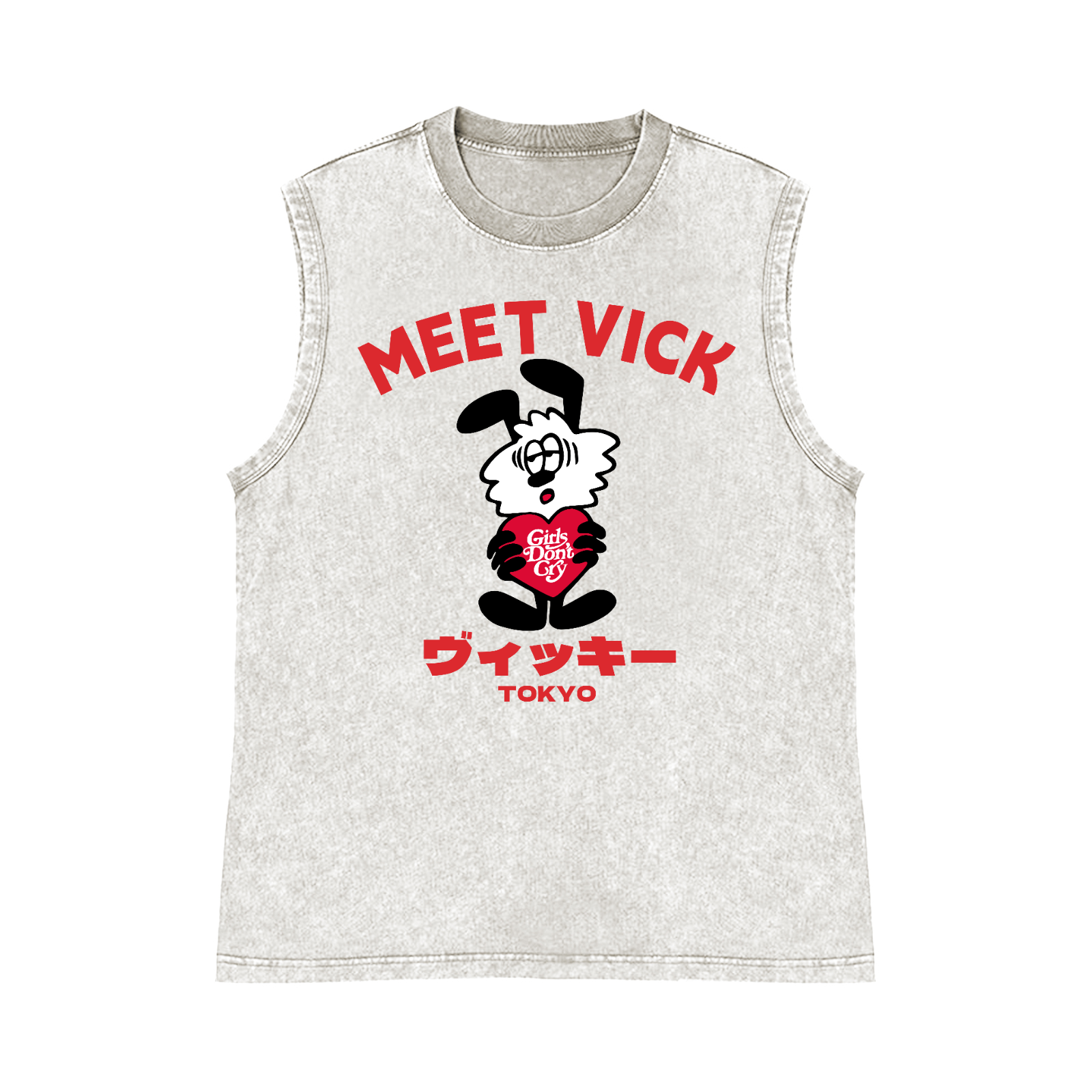 Verdy Meet Vick Pure Cotton Wash-Dyed Sleeveless Tank Top