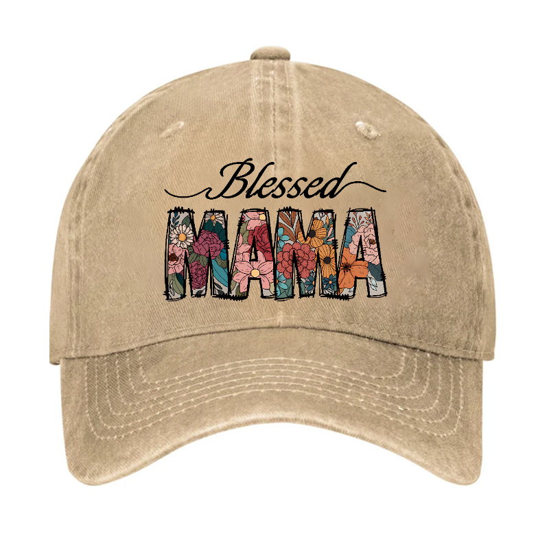 Blessed Mama Vintage Cotton Cap