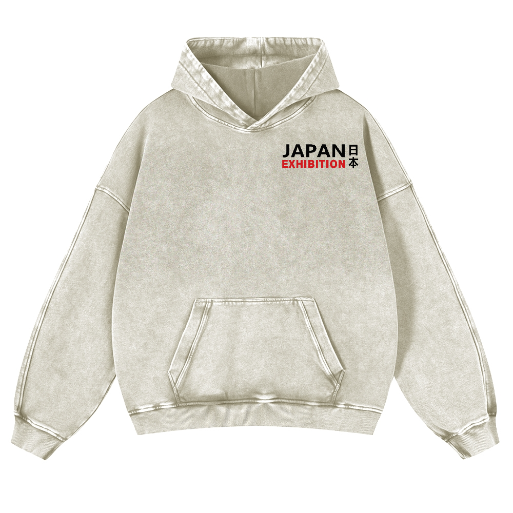 Shibuya Banana Octopus Vintage Washed Cotton Back Art Hoodie