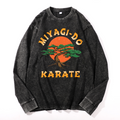 Miyagi-do Karate Vintage Cotton Wash Crewneck Long-Sleeve T-Shirt