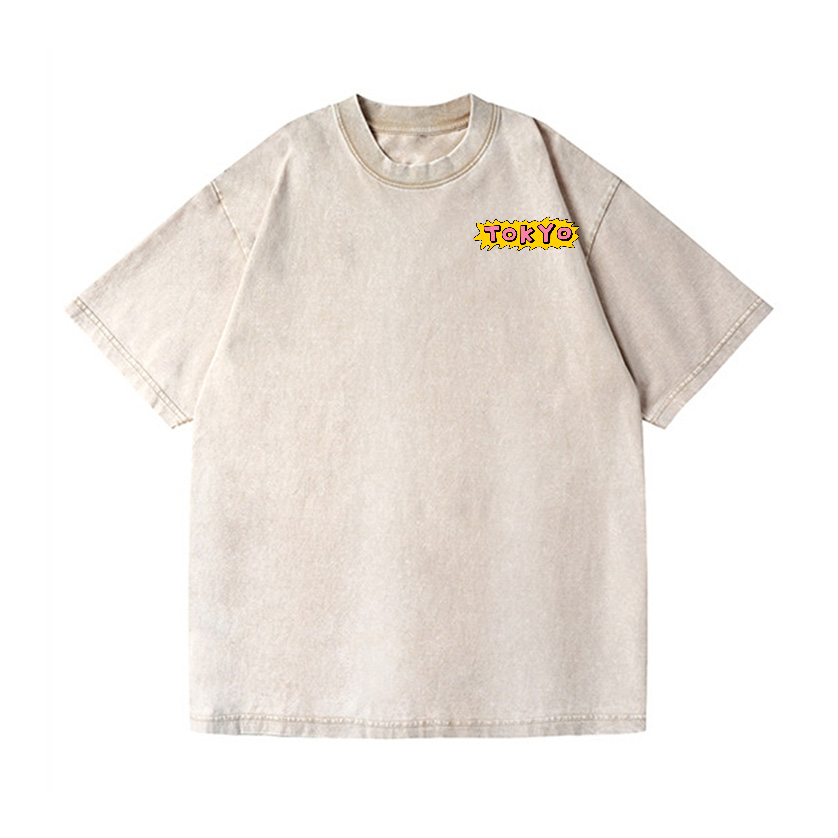 Tokyo Kaiju Vintage Wash Japanese Design Back Art T-Shirt