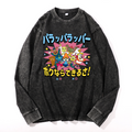 PaRappa the Rapper Vintage Cotton Wash Long-sleeve T-shirt