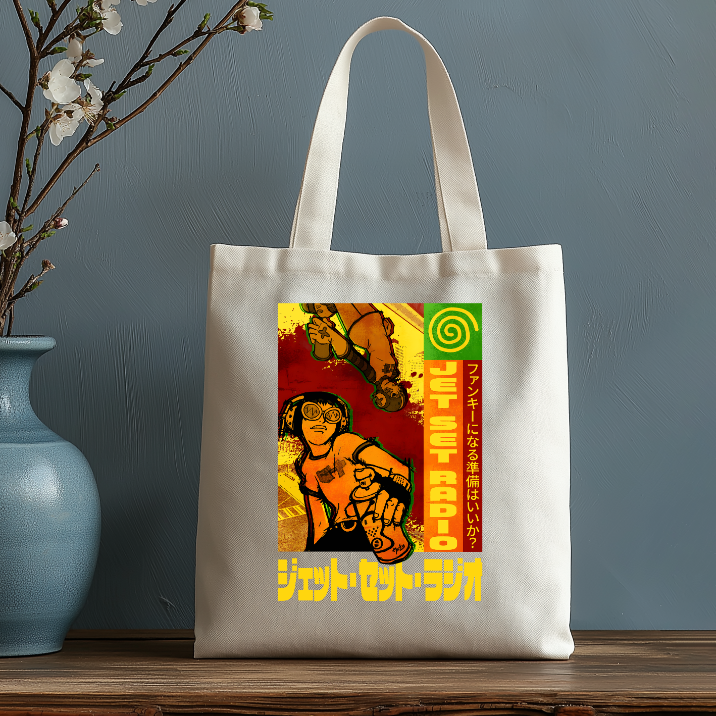 Jet Set Radio Japanese Style Canvas Tote Bag